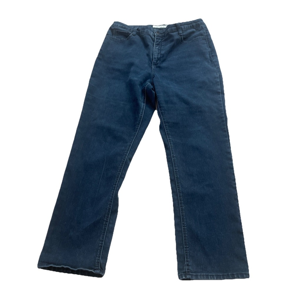 Jones New York Jeans Women's 16S Blue Stretch High Rise Lexington Straight